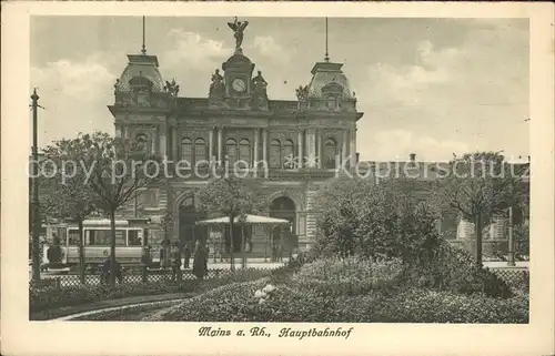 Bahnhof Mainz a. Rh. Strassenbahn Kat. Eisenbahn