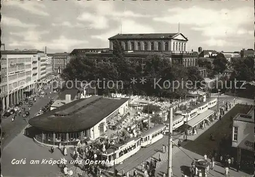 Strassenbahn Cafe Kroepcke Opernhaus Kat. Strassenbahn