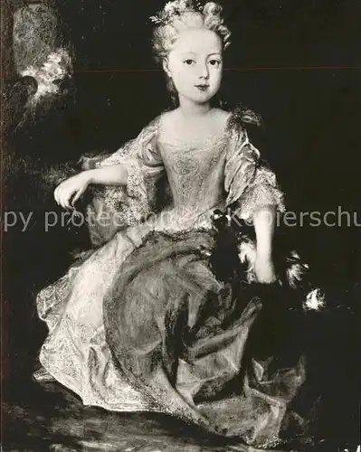 Kuenstlerkarte Schleissheim Prinzessin Maria Anna Karolina Gemaelde M. Maingaud Kat. Kuenstlerkarte