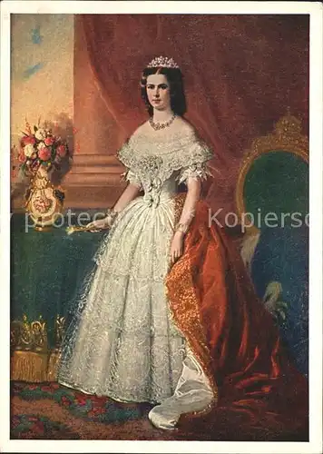 Kuenstlerkarte Museum Wien Gemaelde Kaiserin Elisabeth Kat. Kuenstlerkarte