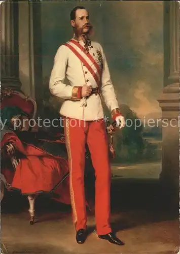 Kuenstlerkarte Kunsthistorisches Museum Franz Xaver Winterhalter Kaiser Franz J. Kat. Kuenstlerkarte