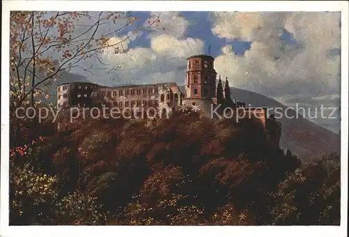 Hoffmann Heinrich Kuenstlerkarte Heidelberg Schloss  Kat. Kuenstlerkarte