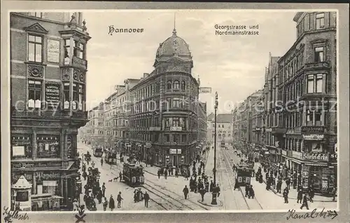 Strassenbahn Georgstr. Nordmannstr. Hannover Kat. Strassenbahn