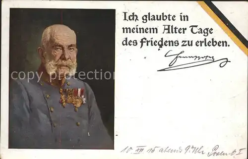 Adel oesterreich Kaiser Franz Josef I.  Kat. Koenigshaeuser