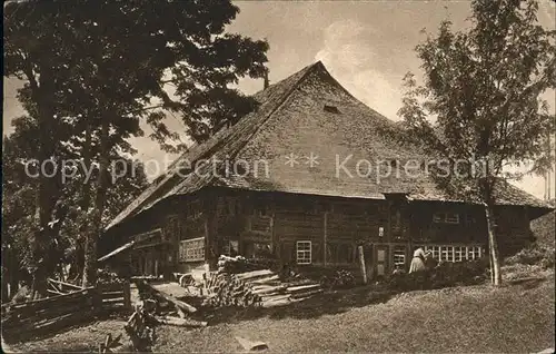 Schwarzwaldhaeuser Bauernhof bei Neu Eck Bahnpost Kat. Gebaeude und Architektur