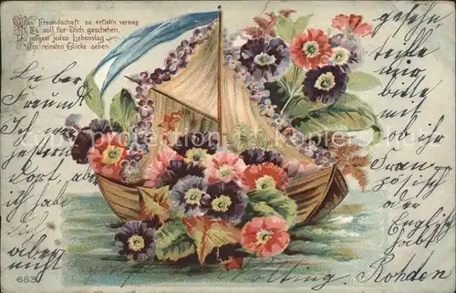 Blumen Freundschaft Boot Kat. Pflanzen