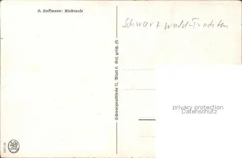Hoffmann Heinrich Schwarzwaldtrachten Kuenstlerkarte Kat. Kuenstlerkarte