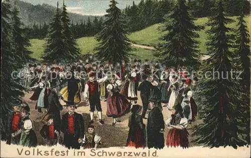 Volksfest Schwarzwald Trachten Kat. Feiern und Feste