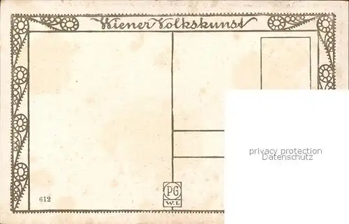Kuenstlerkarte Josef Strake Gartenhaeuschen Kat. Kuenstlerkarte