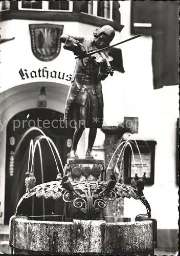 Mozart Wolfgang Amadeus Brunnen Rathaus St. Gilgen Kat. Komponist