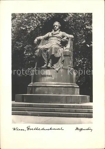 Denkmal Goethe Wien / Denkmaeler /