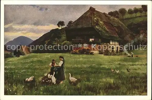 Hoffmann Heinrich auf sonniger Hoehe Schwarzwald Kat. Kuenstlerkarte