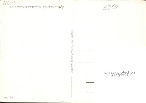 Wagner Richard Kuenstler Nr. 2057 Deutschse Museum Muenchen Kat. Kuenstlerkarte