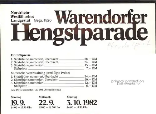 Pferdesport Pferderennen Reitsport Warendorfer Hengstparade / Sport /