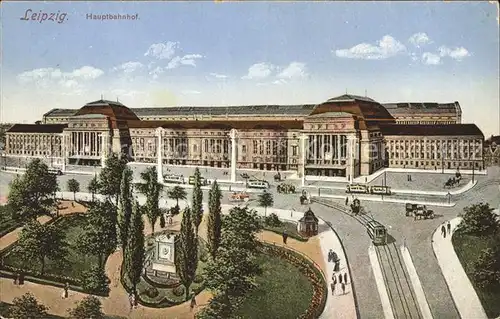 Strassenbahn Leipzig Hauptbahnhof  Kat. Strassenbahn