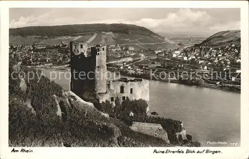 Foto Kratz Nr. 177 Ruine Ehrenfels Bingen Rhein Kat. Fotografie