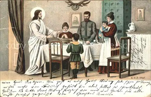 Jesus Gebet Tisch Essen Kinder  Kat. Christentum