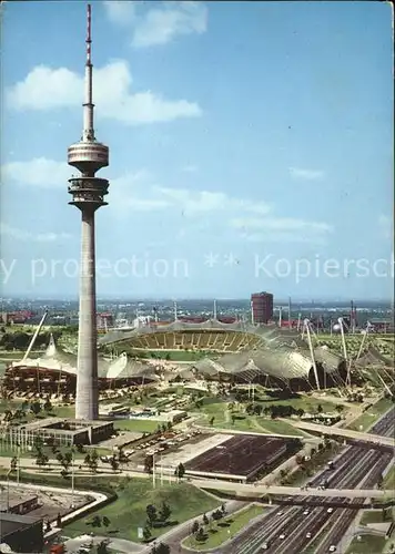 Olympia Olympiaturm Schwimmhalle Stadion Sporthalle Muenchen Kat. Sport