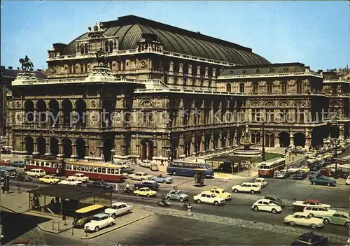 Opergebaeude Strassenbahn Wien Staatsoper  Kat. Gebaeude