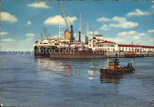 Dampfer Oceanliner TS Bremen Columbuskaje Bremerhaven Kat. Schiffe