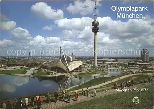 Olympia Olympiapark Muenchen Sporthalle Schwimmhalle Turm  Kat. Sport