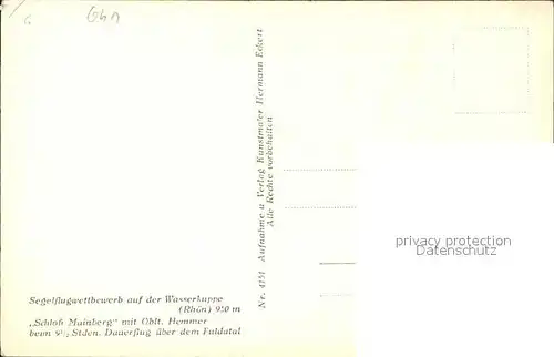 Segelflug Wettbewerb Wasserkuppe  Kat. Flug