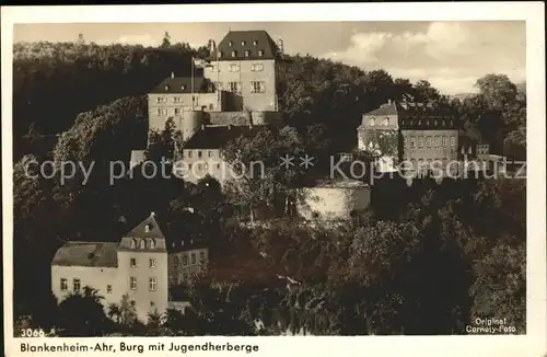 Foto Cornely Nr. 3066 Blankenheim Ahr Burg mit Jugendherberge Kat. Fotografie