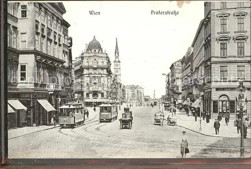 Strassenbahn Wien Praterstrasse  Kat. Strassenbahn