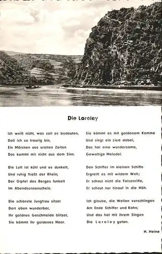 Heine Heinrich Die Loreley Gedicht Kat. Persoenlichkeiten