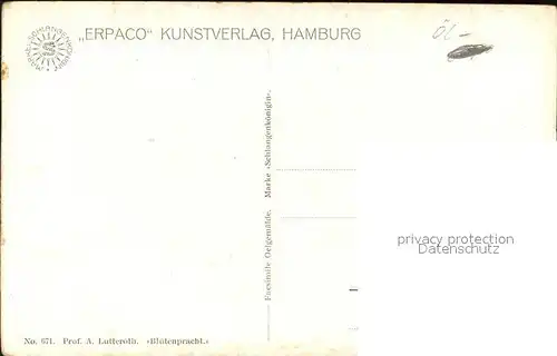 Verlag Erpaco Kunstverlag Hamburg Bluetenpracht Kat. Verlage