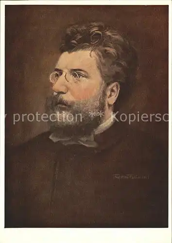 Kuenstlerkarte Musikportraets Georges Bizet Kat. Kuenstlerkarte