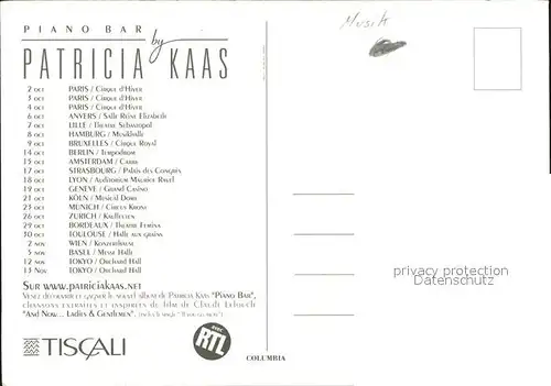 Musikanten Patricia Kaas Piano Bar Kat. Musik