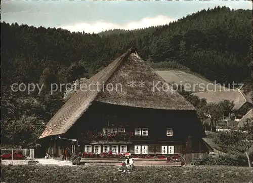 Schwarzwaldhaeuser Bachbauernhof in Gutach Schwarzwaldbahn Kat. Gebaeude und Architektur