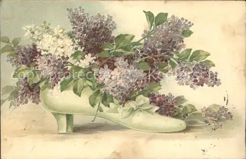 Schuhe Flieder Blumen Kat. Mode