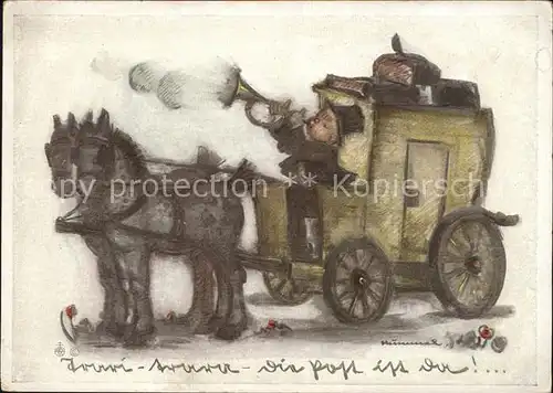 Hummel Nr. 5549 Pferdekutsche Kat. Kuenstlerkarte