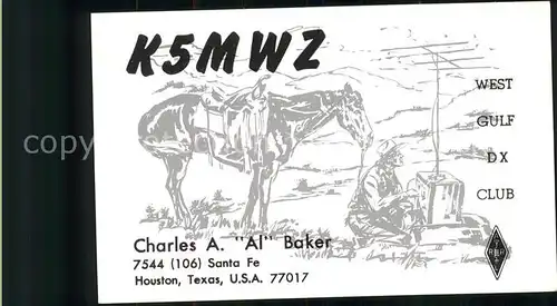 Cowboys Charles A. Al Baker K5MWZ Kat. Landwirtschaft