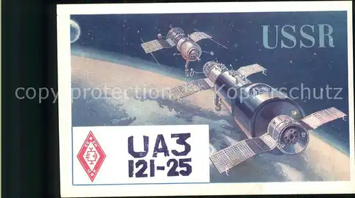 Raumfahrt Funkerkarte UA3 121 25 Kat. Flug