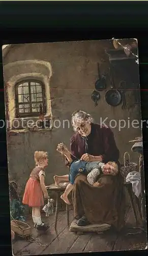 Verlag Tucks Oilette Nr. 396 Grossmuetterchen hilf Kinder / Verlage /