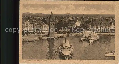 Hafenanlagen Lindau Bodensee Kat. Schiffe