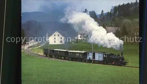 Eisenbahn Dampfzug DVZO Neuthal Switzerland Kat. Eisenbahn