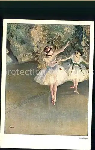 Ballett Kuenstlerkarte Edgar Degas  Kat. Tanz