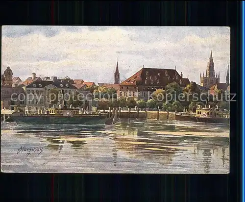 Kuenstlerkarte Marschall Konstanz Bodensee Kat. Kuenstlerkarte