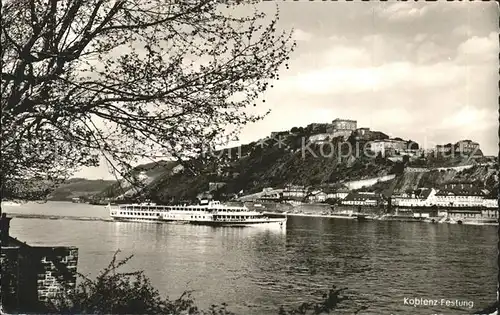 Dampfer Binnenschifffahrt Koblenz Festung  Kat. Schiffe