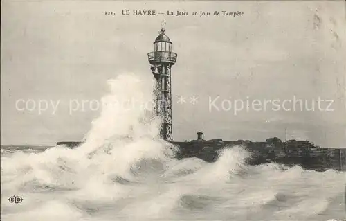 Leuchtturm Lighthouse Le Havre Jetee Tempete  Kat. Gebaeude