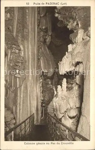 Hoehlen Caves Grottes Puits de Padirac Colonne geante au Pas du Crocodile Kat. Berge