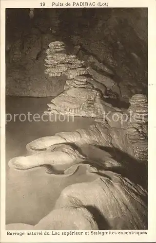 Hoehlen Caves Grottes Puits de Padirac Barrage Lac superieur et Stalagmites  Kat. Berge