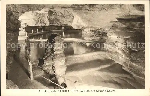 Hoehlen Caves Grottes Puits de Padirac Lac des Grands Gours  Kat. Berge