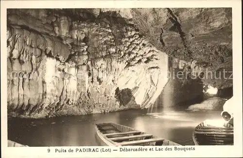 Hoehlen Caves Grottes Puits de Padirac Debarcadere Lac des Bouquets  Kat. Berge