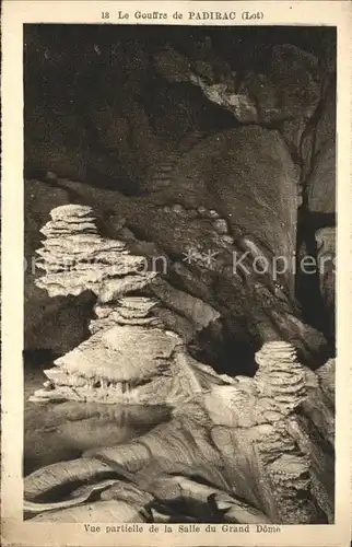 Hoehlen Caves Grottes Gouffre de Padirac Vue partielle Salle du Grand Dome  Kat. Berge