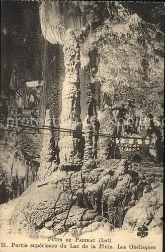 Hoehlen Caves Grottes Puits de Padirac Lac de la Pluine Obelisques Kat. Berge
